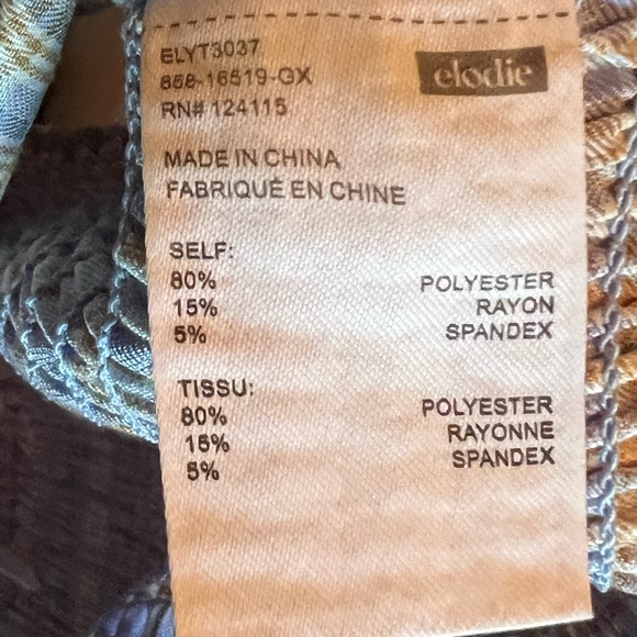 NWT Elodie Crop Top, Purple and Orange Plaid, Size Large - Picture 5 of 6